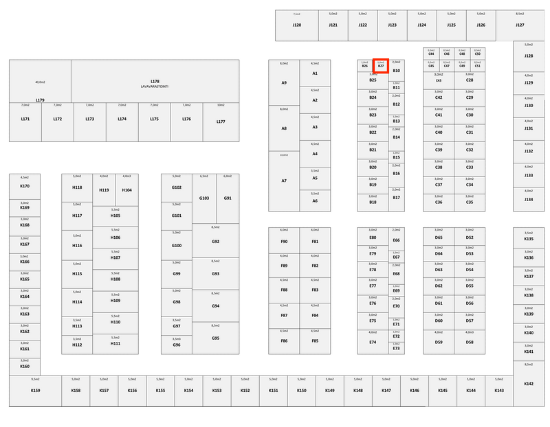 1M² itsepalveluvarasto - B27