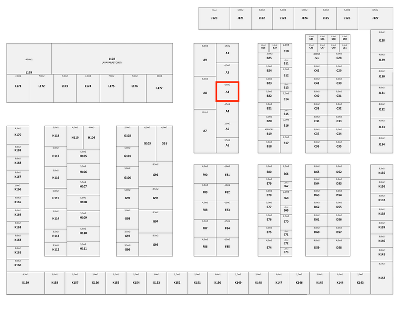 4.5m² itsepalveluvarasto - A3